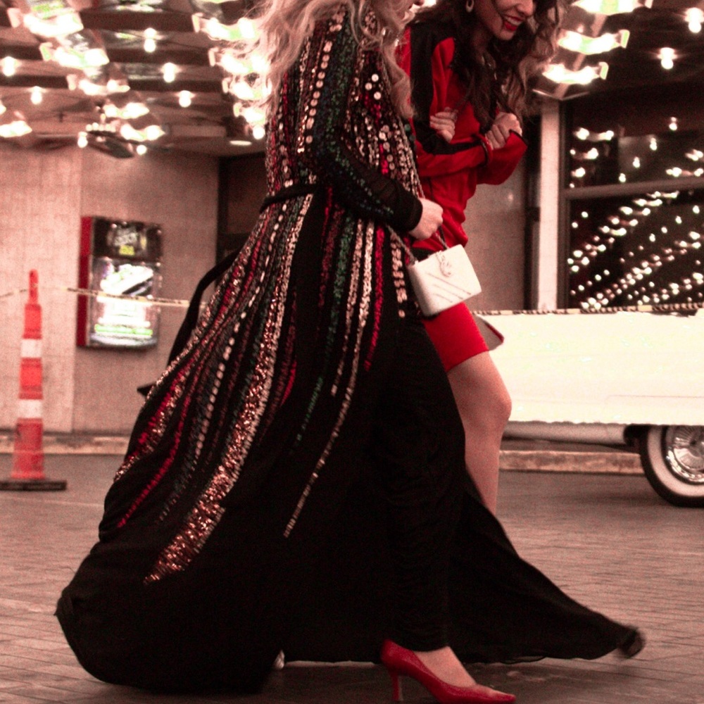 Sequined long Duster